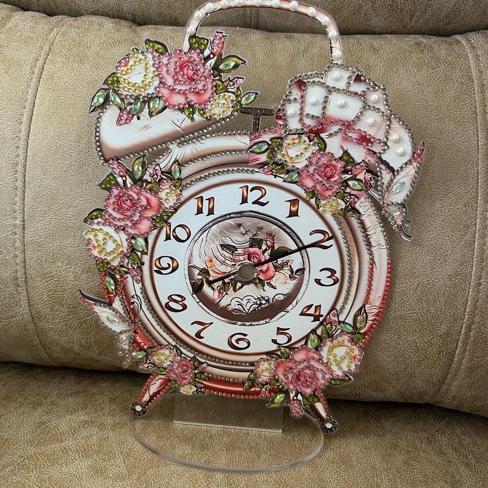 Floral Vintage Wall Clock. Roses To You